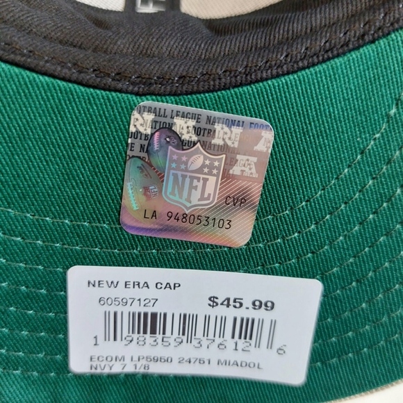59Fifty New Era Size 7 1/8 Miami Dolphins Fitted Hat Cap Low Profile Curved - Picture 8 of 9